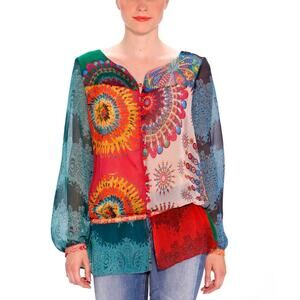 Desigual Multi colored long sleeve blouse